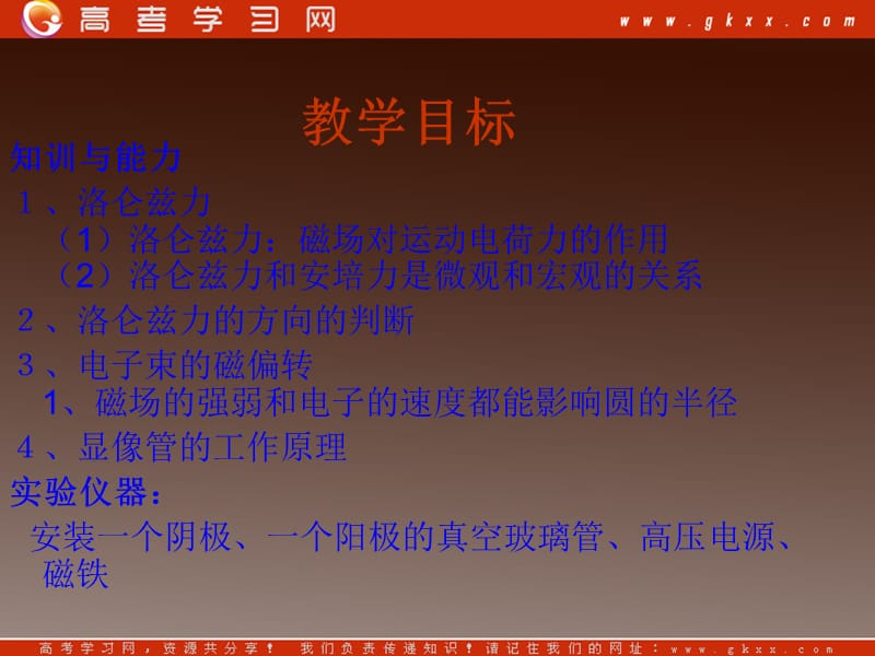 高二物理课件人教选修三 磁场中的运动电荷_第3页