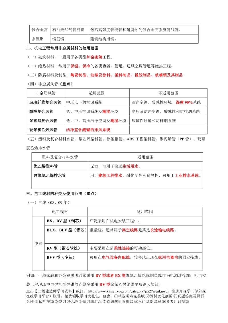 2018年二级建造师《机电实务》必考知识点汇总_第3页