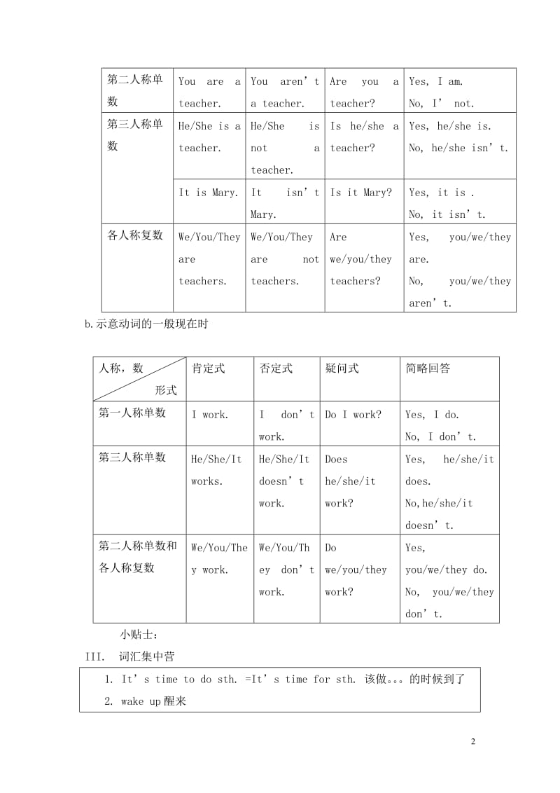 科普版小学六年级英语上册知识点_第2页