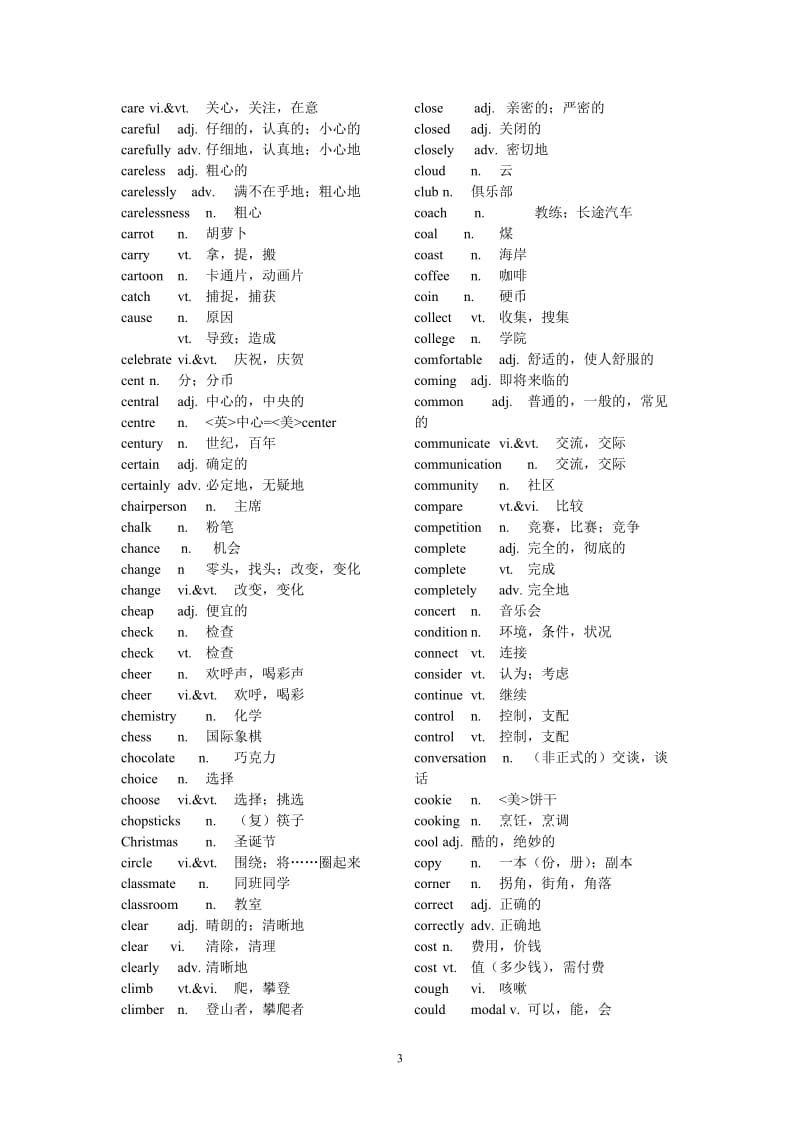 2015年中考英语词汇整理_第3页