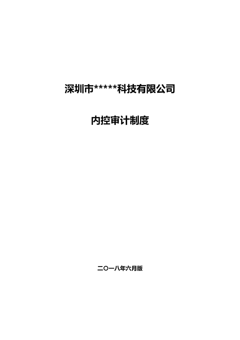 科技有限公司内部审计制度、章程_第1页