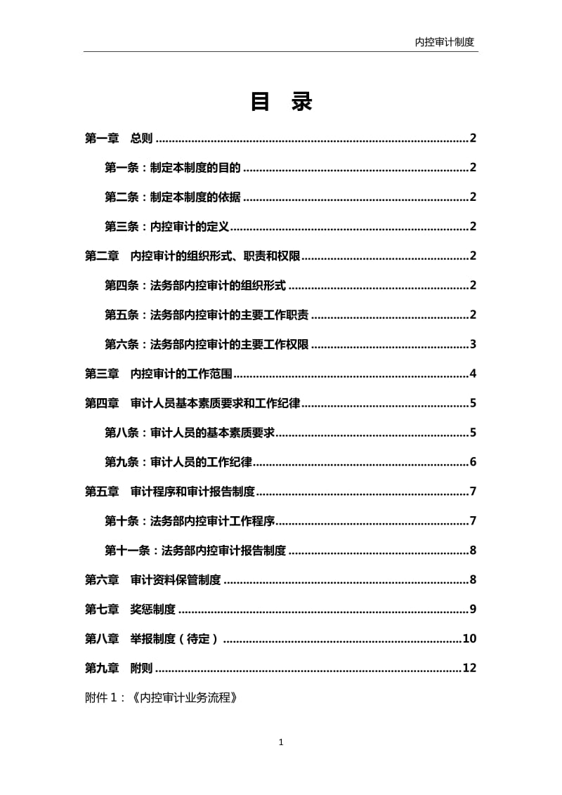 科技有限公司内部审计制度、章程_第2页