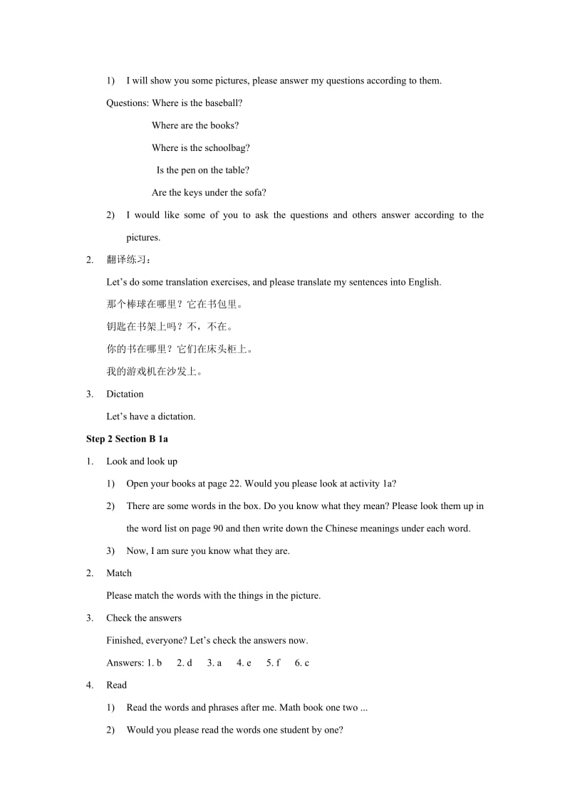 Unit-4-Where’s-my-schoolbag-Section-B-教案_第2页