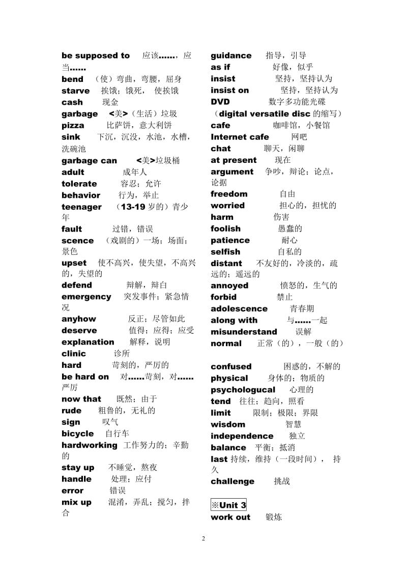 牛津高中英语模块1-5单词表(必修)_第2页