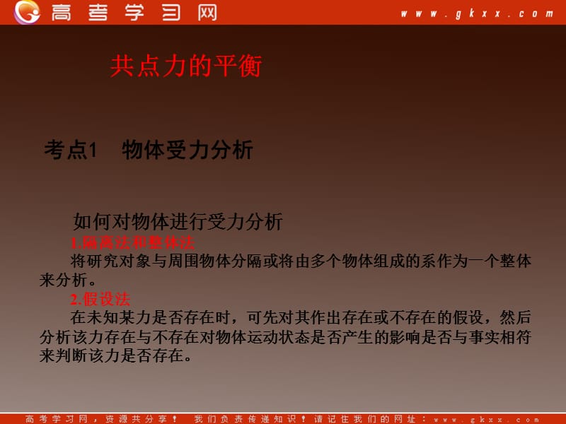 高中物理基础复习课件：2.3 共同点的平衡_第2页