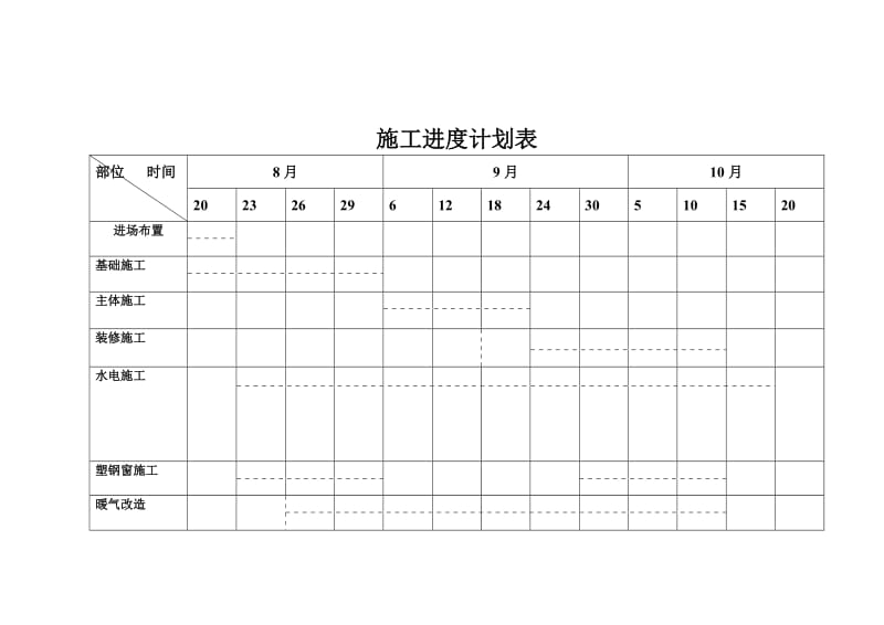 施工进度计划表_第1页