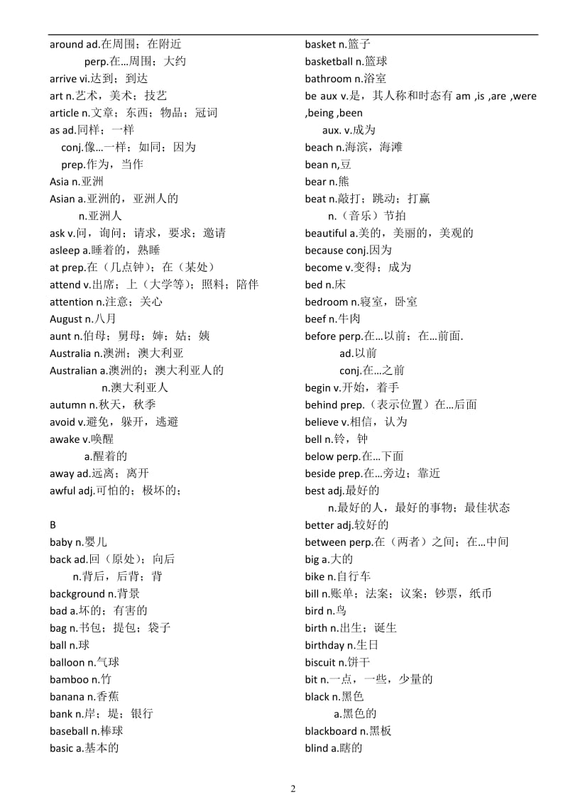 课标2018年中考英语词汇表_第2页