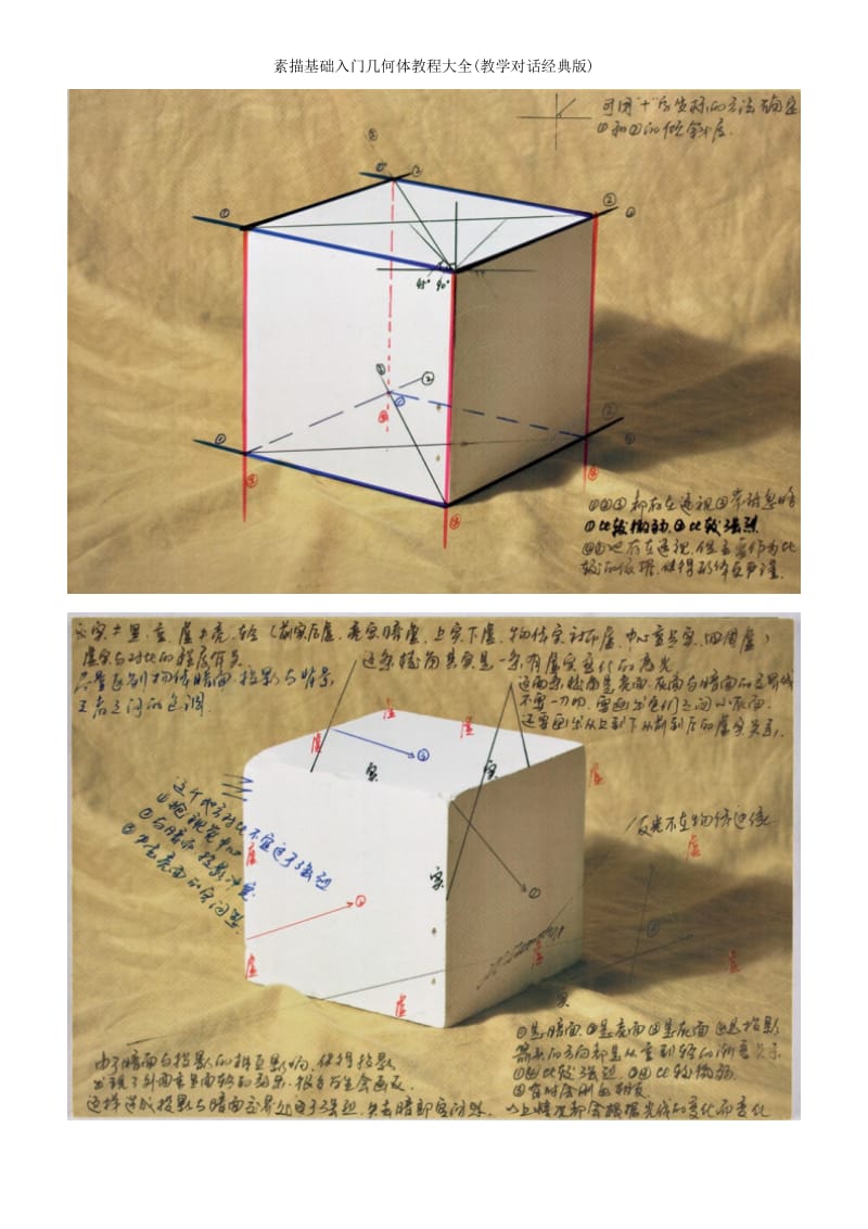 素描基础入门几何体教程大全(教学对话经典版)_第1页