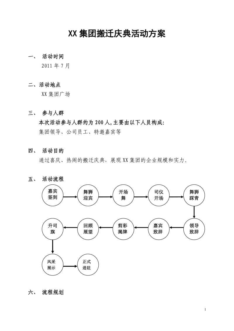 集团公司乔迁庆典活动方案_第1页