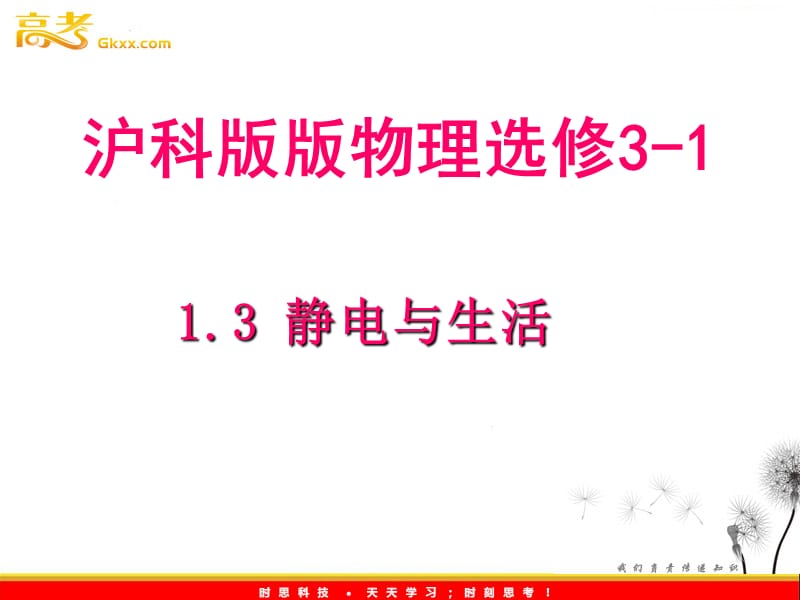 高中物理1.3《静电与生活》课件2（沪科选修3-1）_第2页