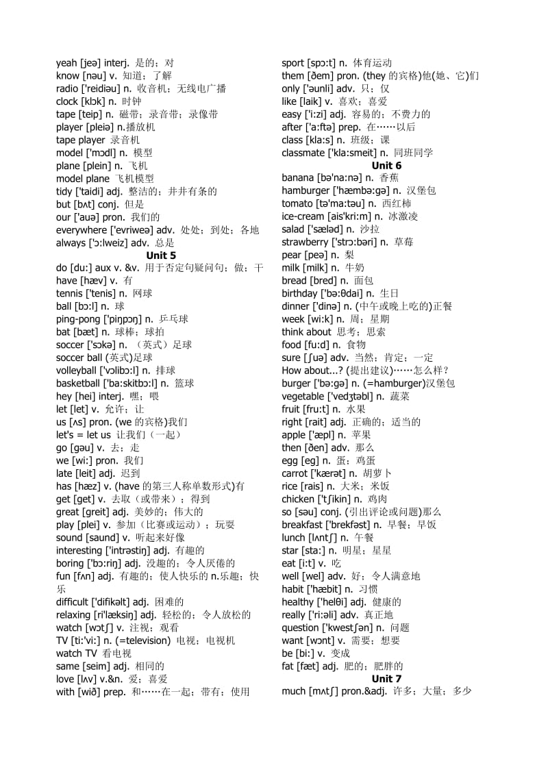 2017年最新人教版初中英语单词(带音标)_第3页