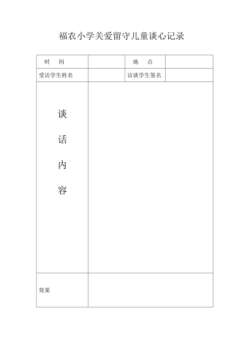 2015.3留守儿童谈心记录_第2页