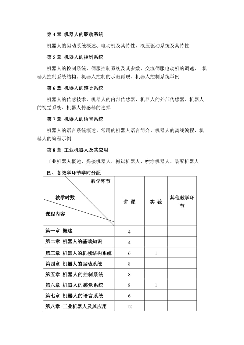 《工业机器人技术基础---》教学大纲_第2页