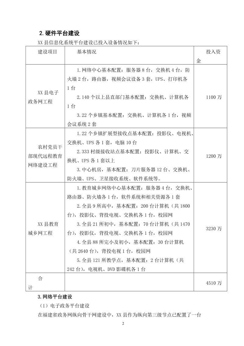 XX县农村信息化综合信息服务平台建设方案_第2页