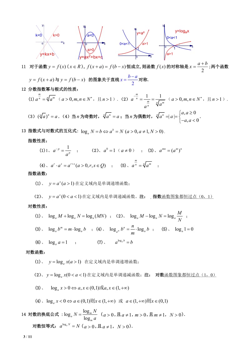 2017高考-高中数学常用公式及结论--理科_第3页