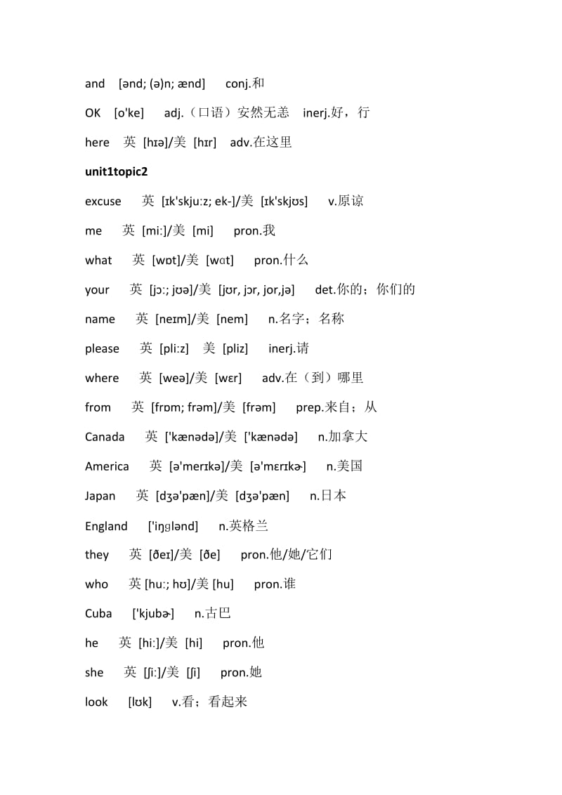 2016仁爱版7上英语单词表_第3页