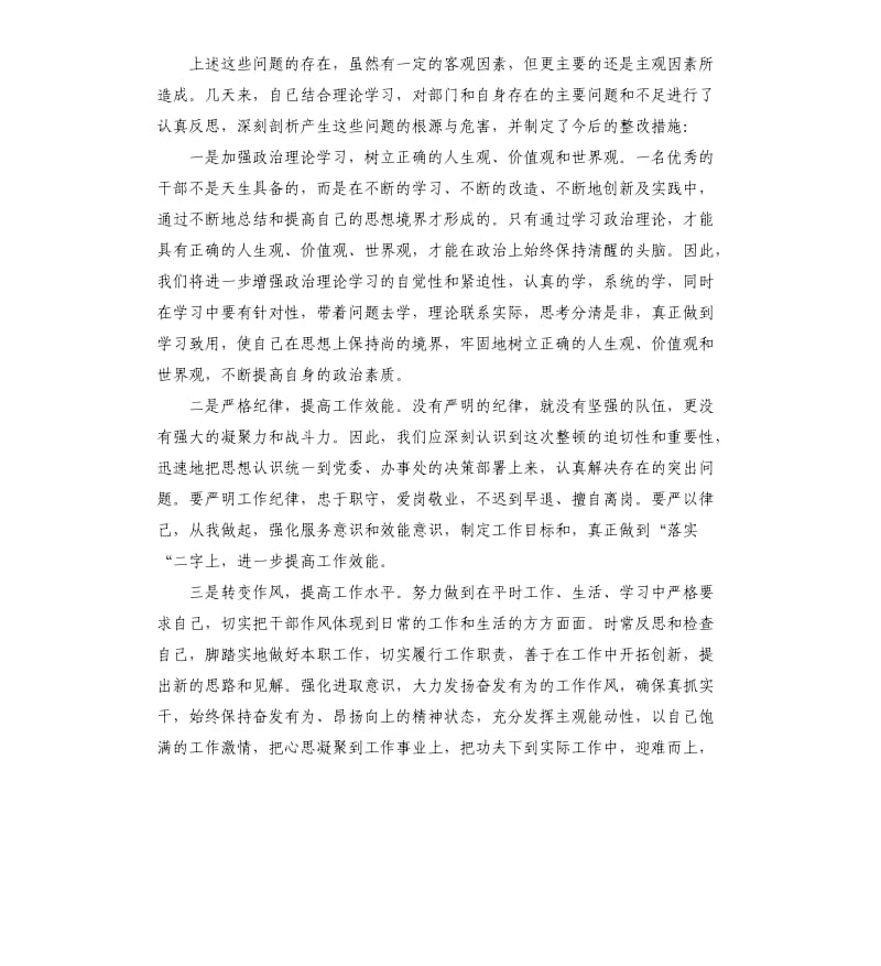 思想纪律作风整顿工作总结格式.docx_第2页