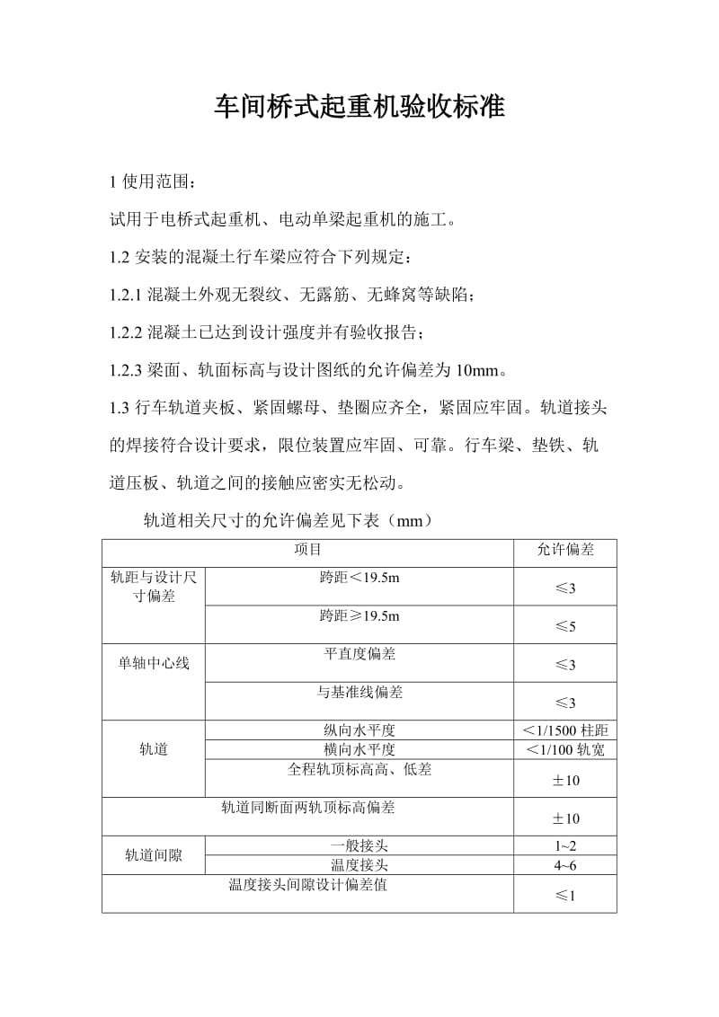 行车验收标准规范_第1页