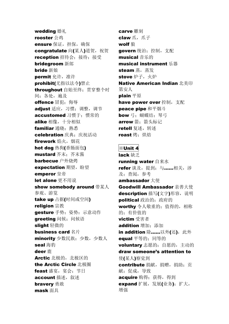 牛津高中英语词汇模块6-10词汇(选修)_第3页