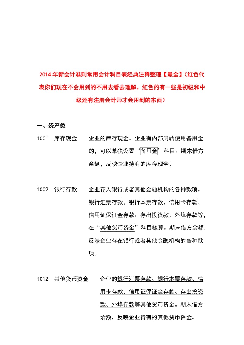 会计科目分类明细表及借贷方法科目使用说明_第3页