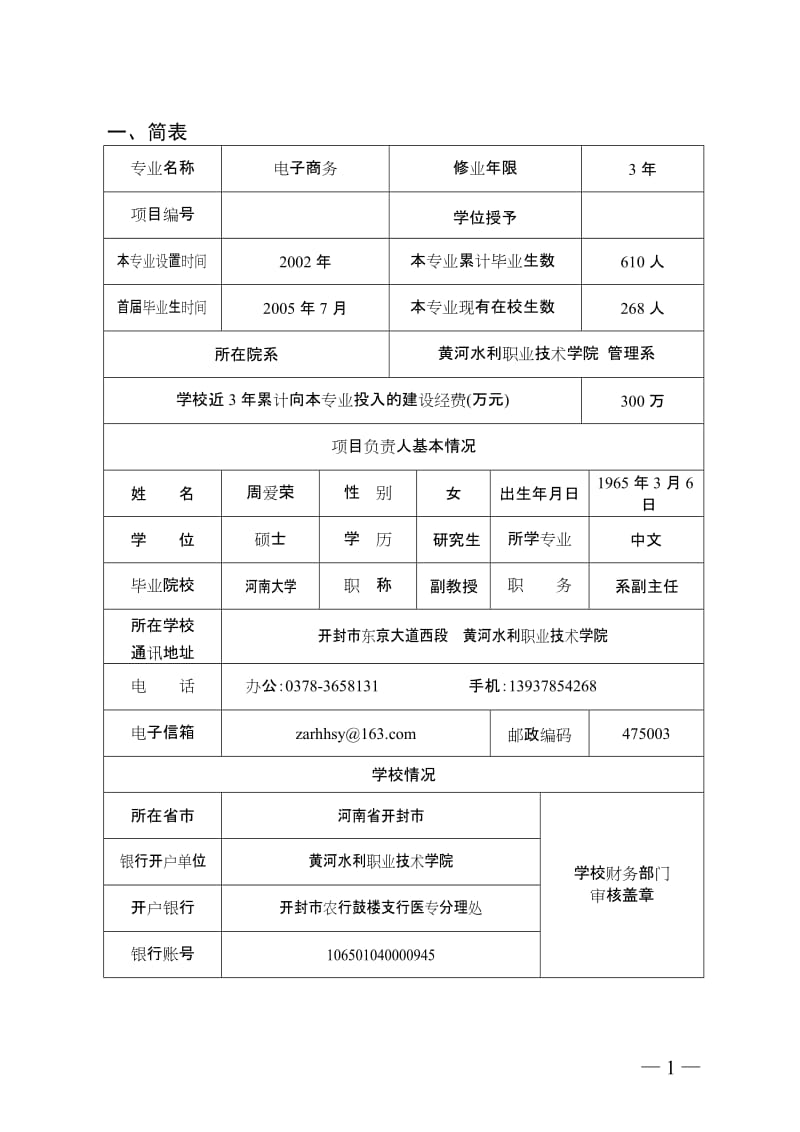 电子商务专业-高等学校特色专业建设任务书最终稿_第3页