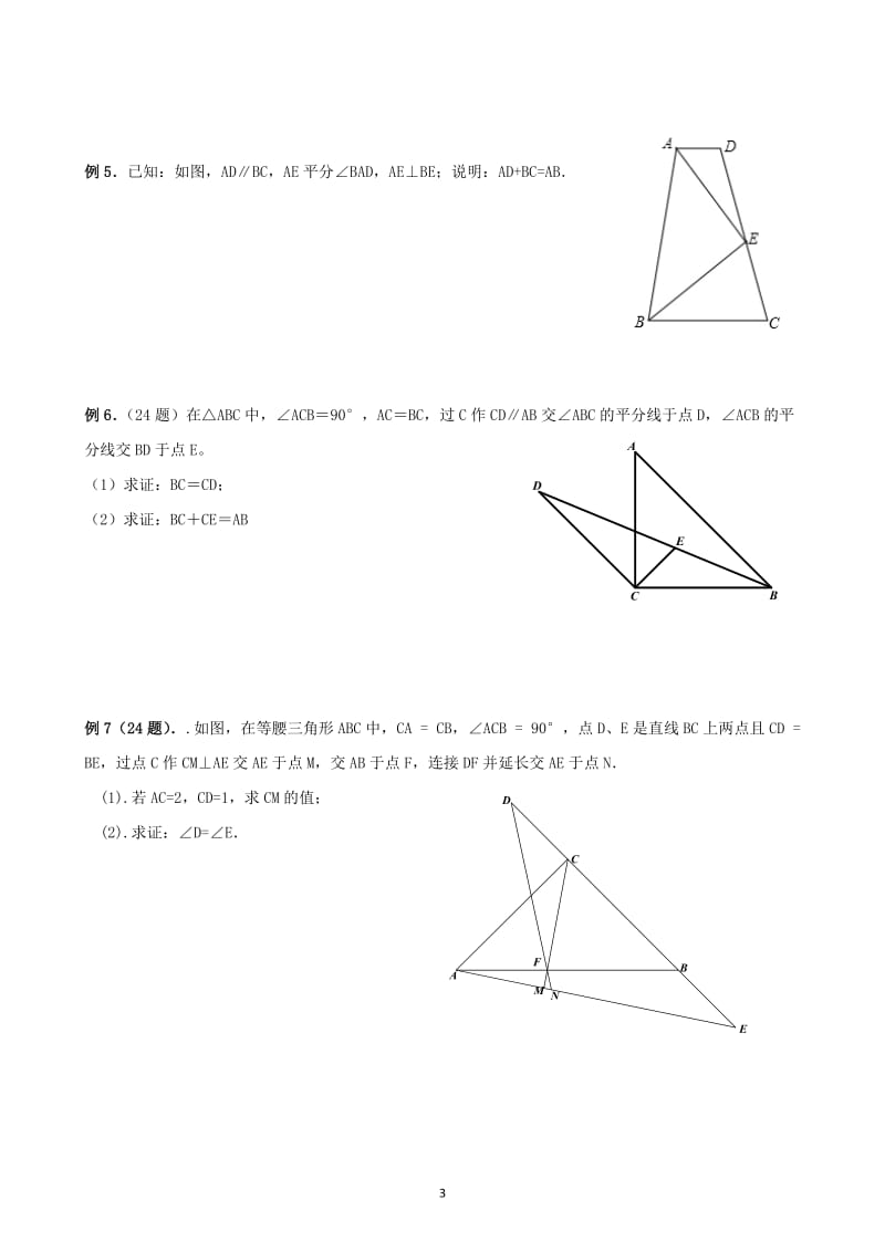 初中数学专题复习全等三角形_第3页