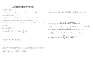 北师大版八年级数学实数单元测试题