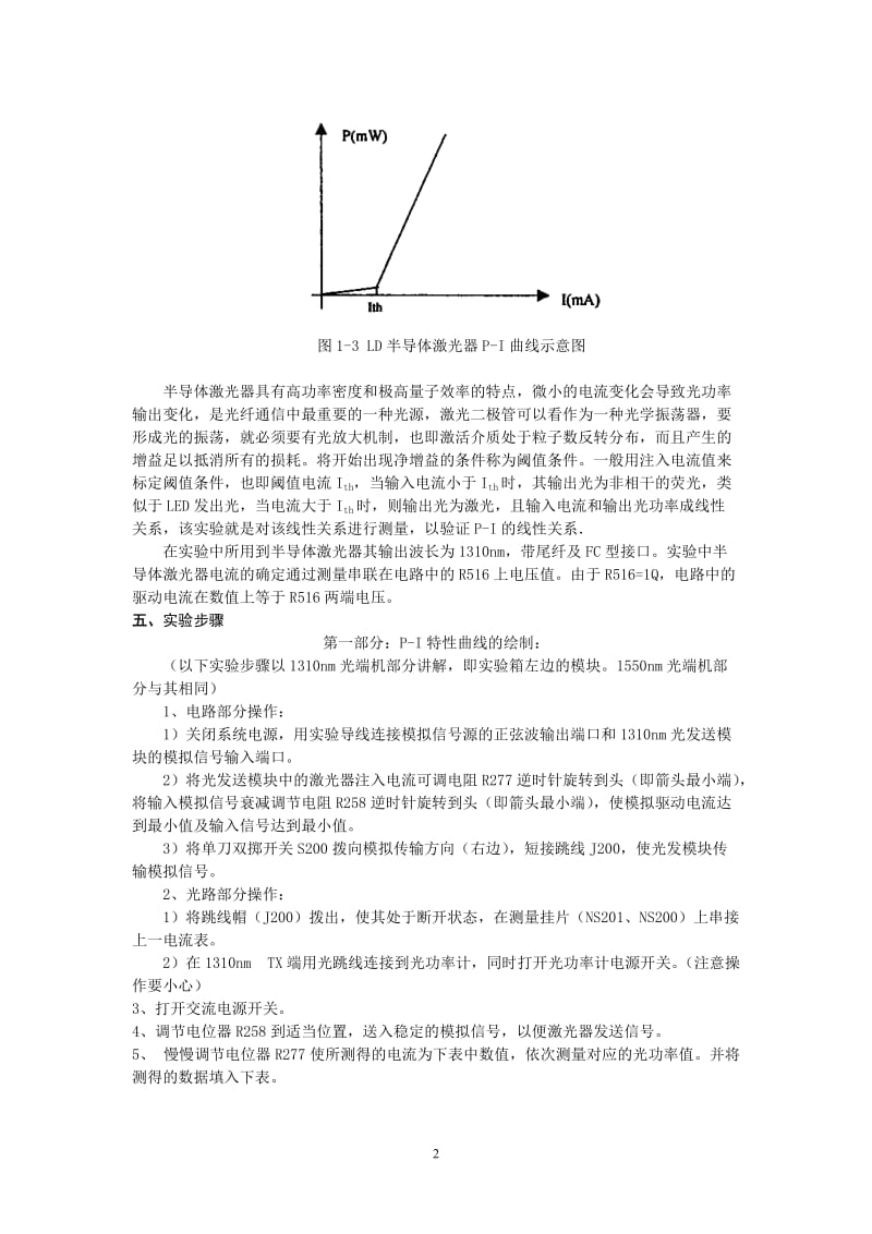 光纤通信实验讲义_第2页