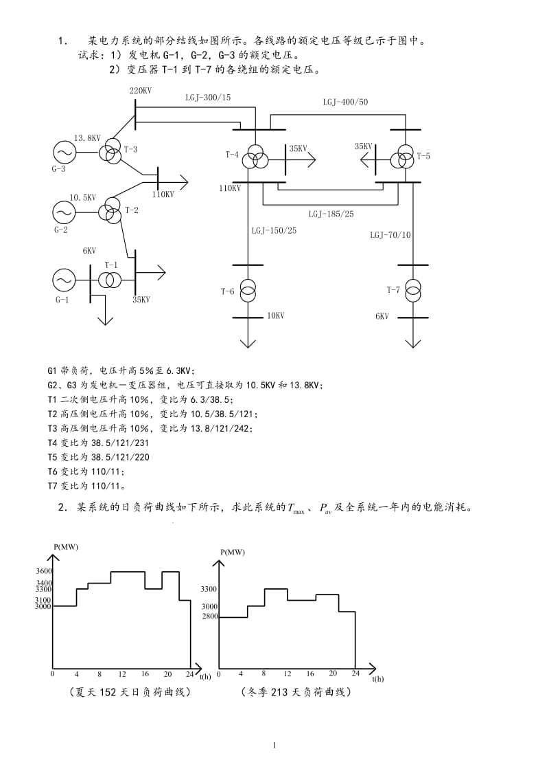 电力系统习题解答_第1页