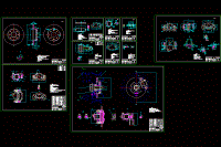 盤式制動器全套CAD圖紙共10張CAD圖