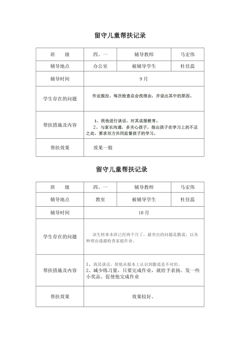 留守儿童帮扶记录_第1页