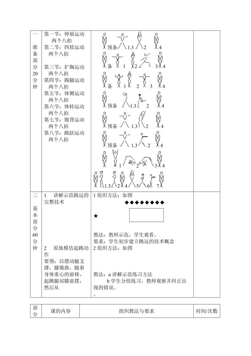 公体教案(田径、体操和排球)_第3页