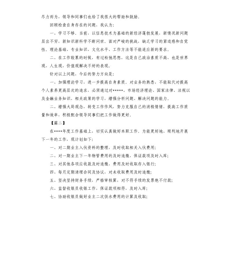 物业公司出纳工作计划例文.docx_第2页