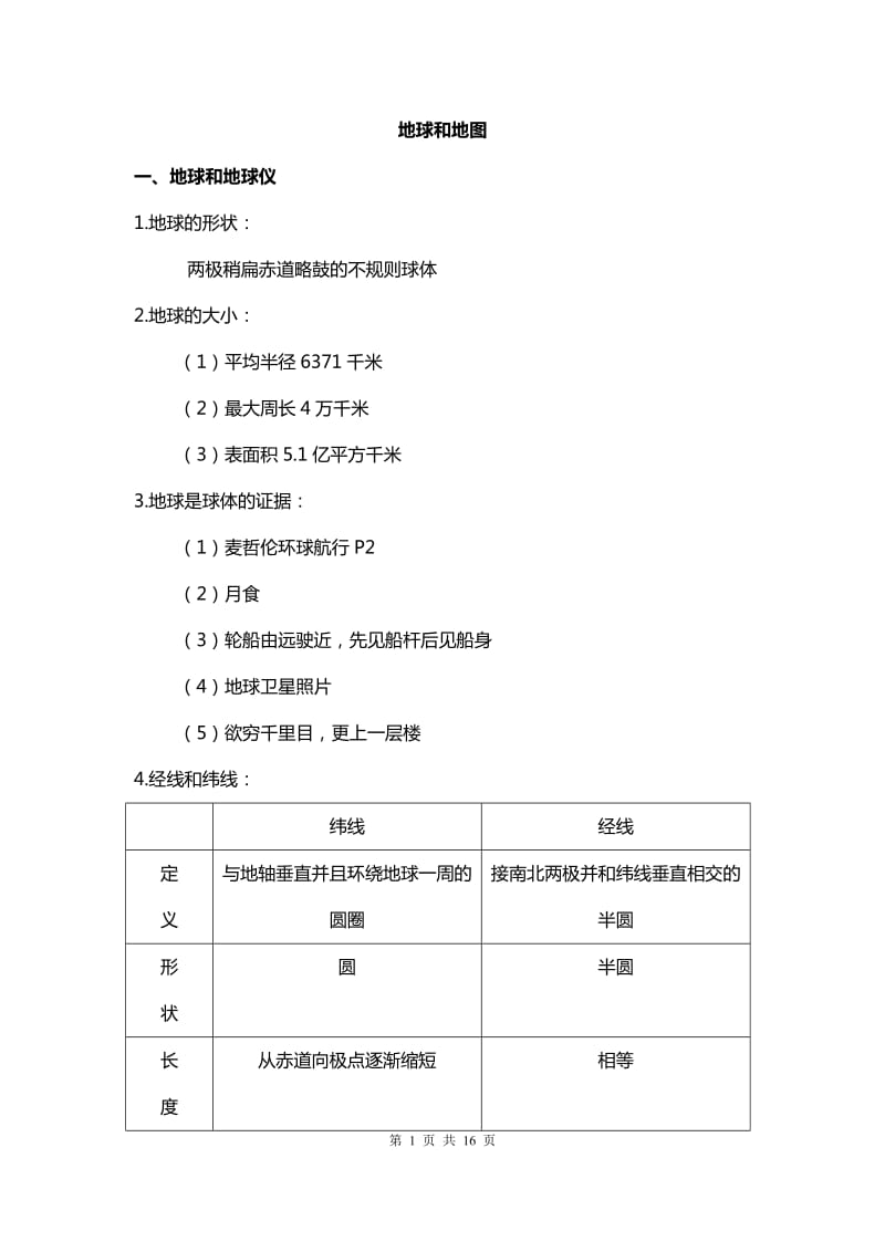 初中地理笔记汇总_第1页