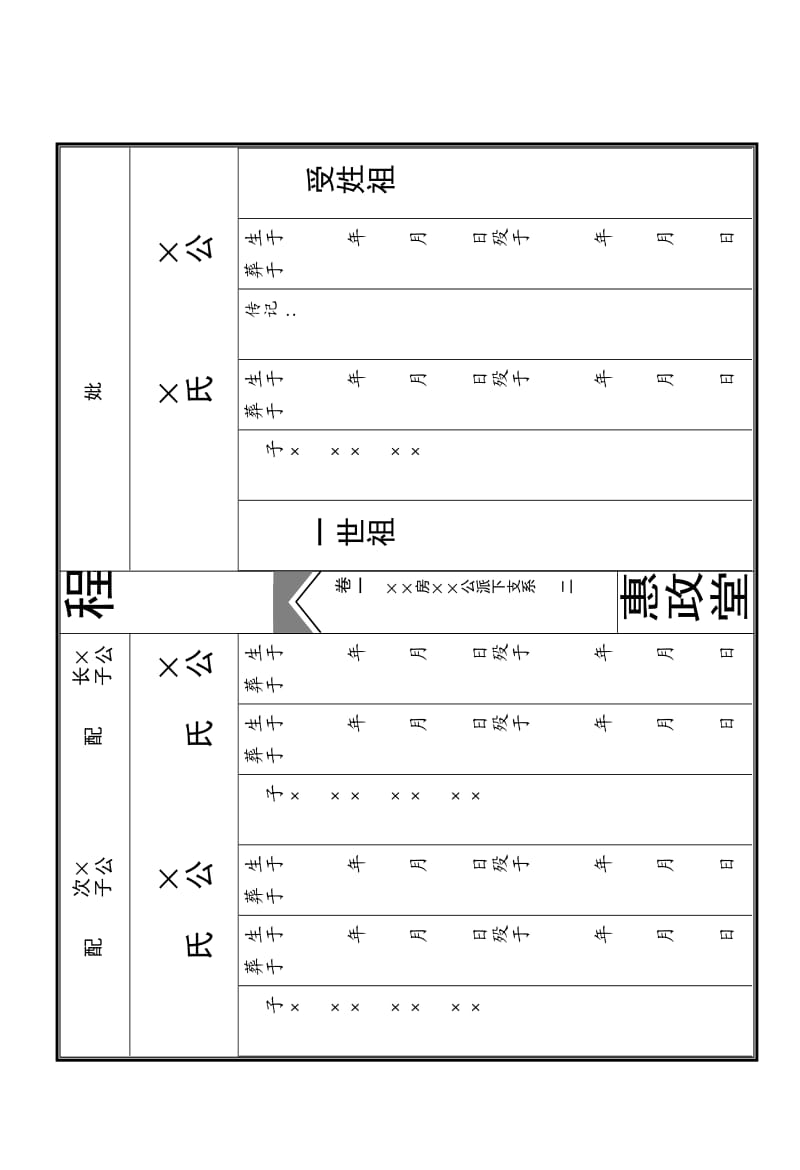 家谱电子版模板2_第2页