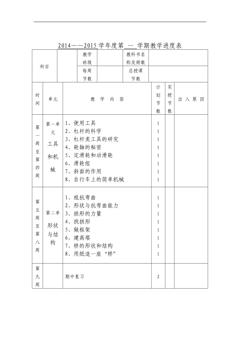 教育科学出版社六年级上册科学全册教案_第1页