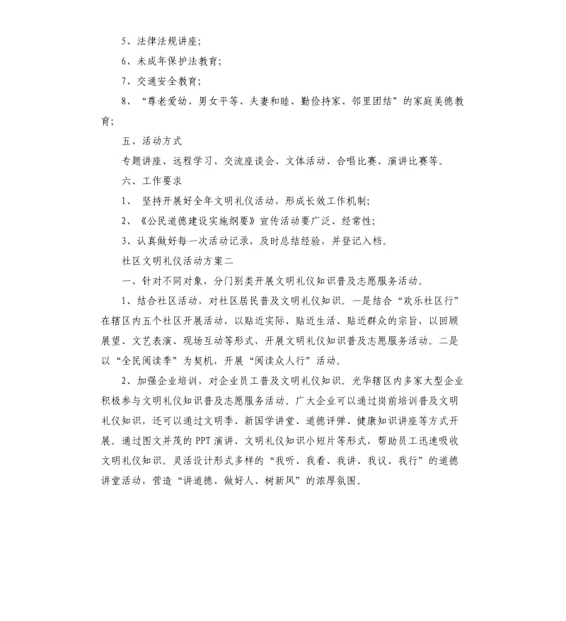 社区文明礼仪活动方案.docx_第2页