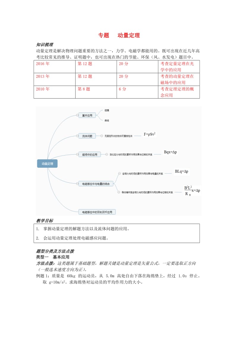 北京市2017年高三物理一轮专题复习动量定理_第1页