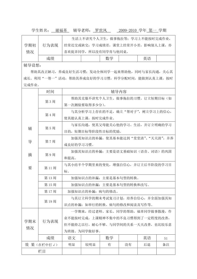 后进生辅导措施及记录_第3页