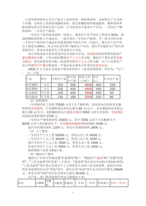 成本會計習題1