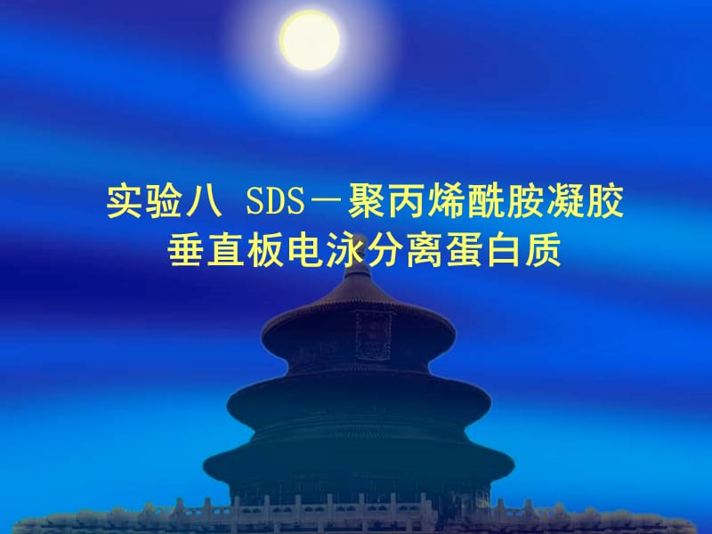 SDS聚丙烯酰胺凝膠垂直板電泳分離蛋白質(zhì)_第1頁(yè)