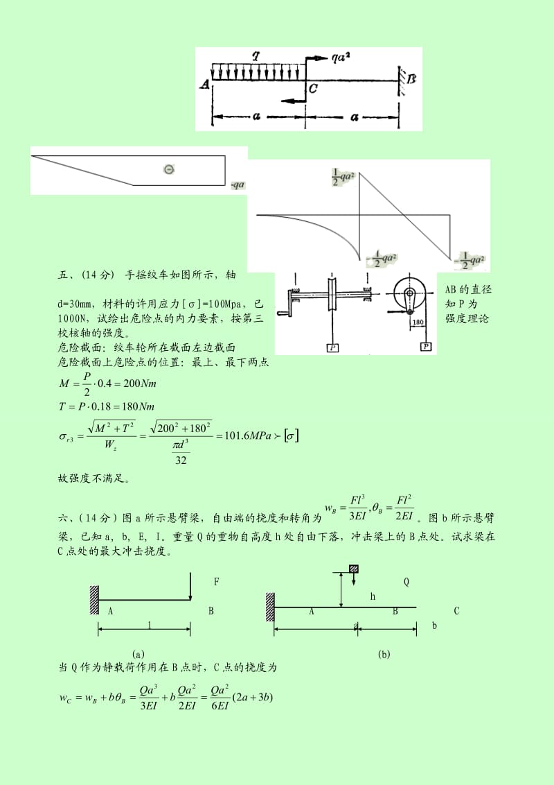 大学期末考试---材料力学试题及答案_第3页