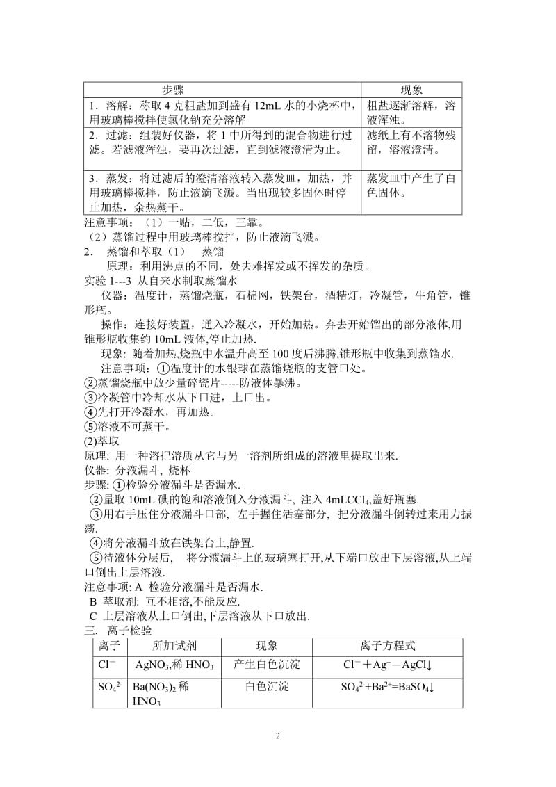 第一章从实验学化学知识点归纳_第2页