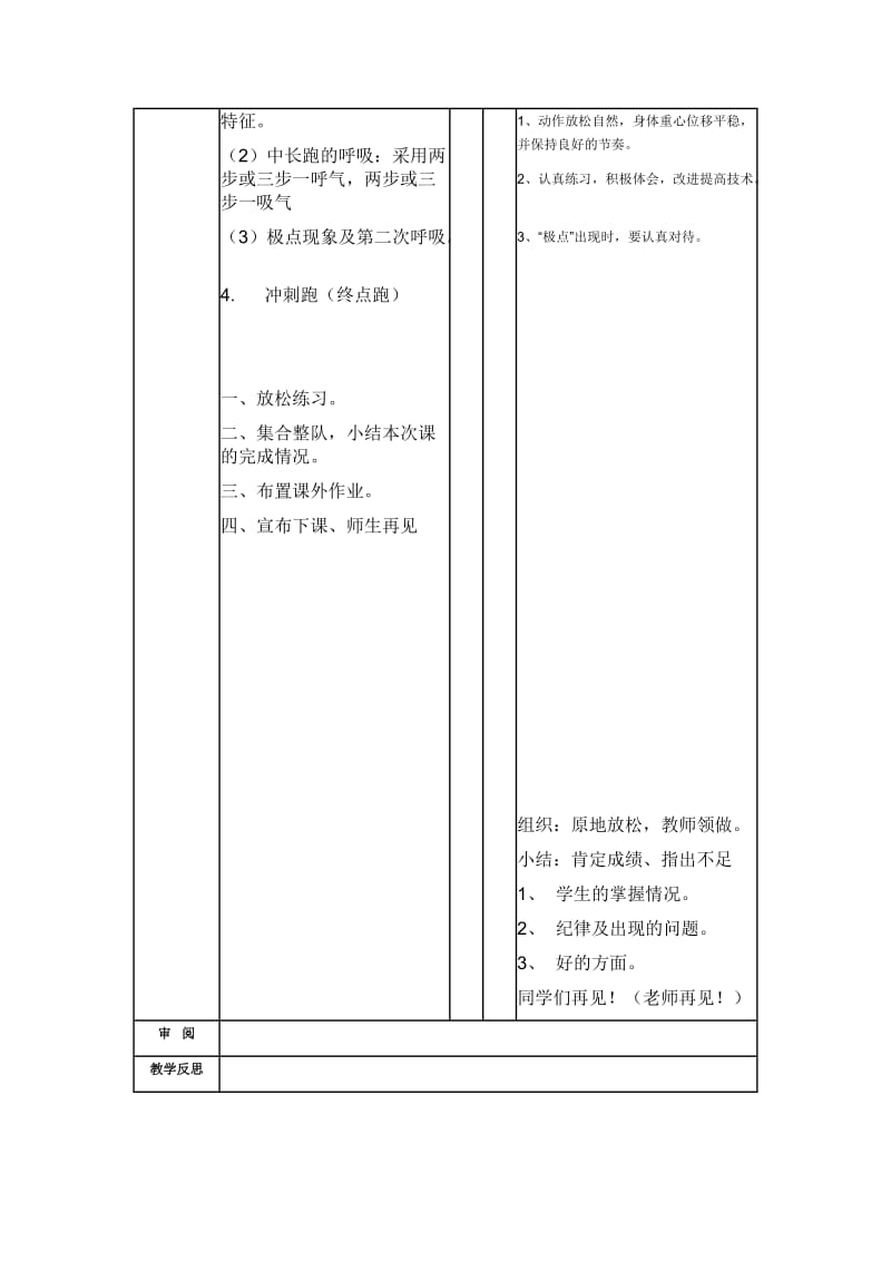 初中体育实践课教案(中长跑技术)_第3页