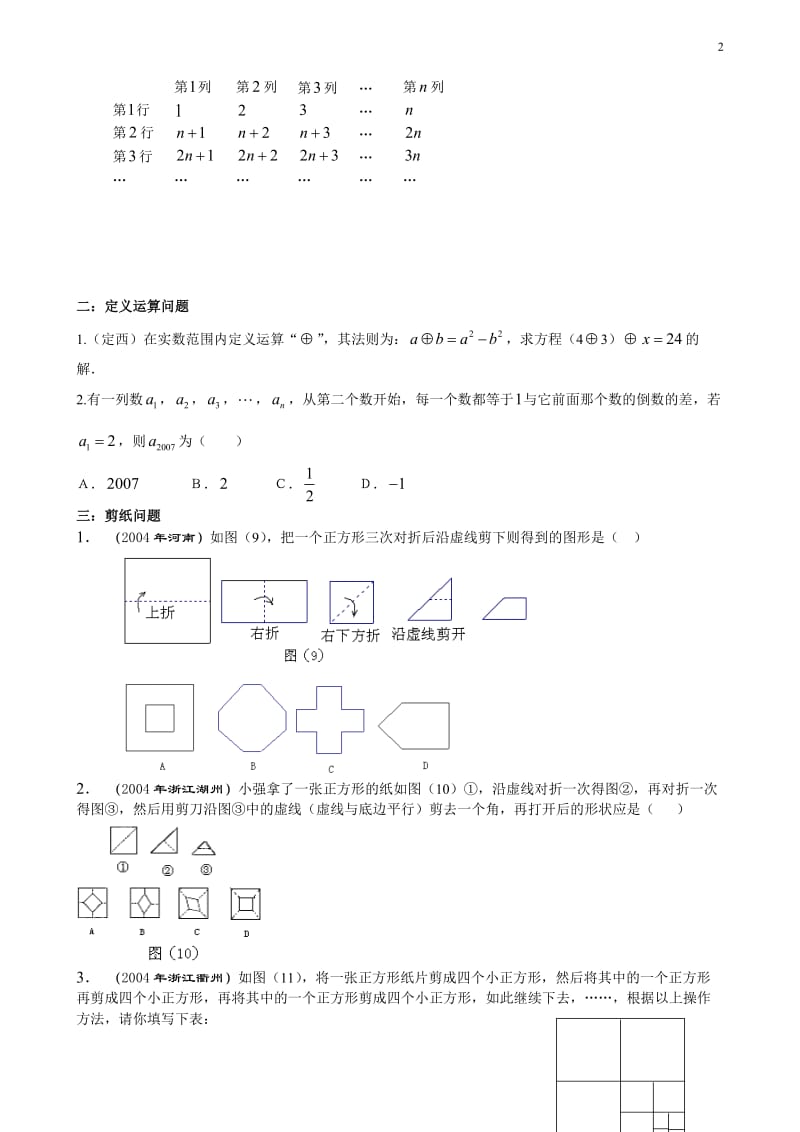 初中数学找规律习题大全_第2页