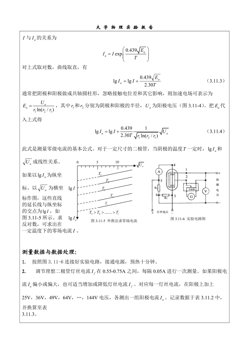 金属电子逸出功测量实验报告-图文_第2页