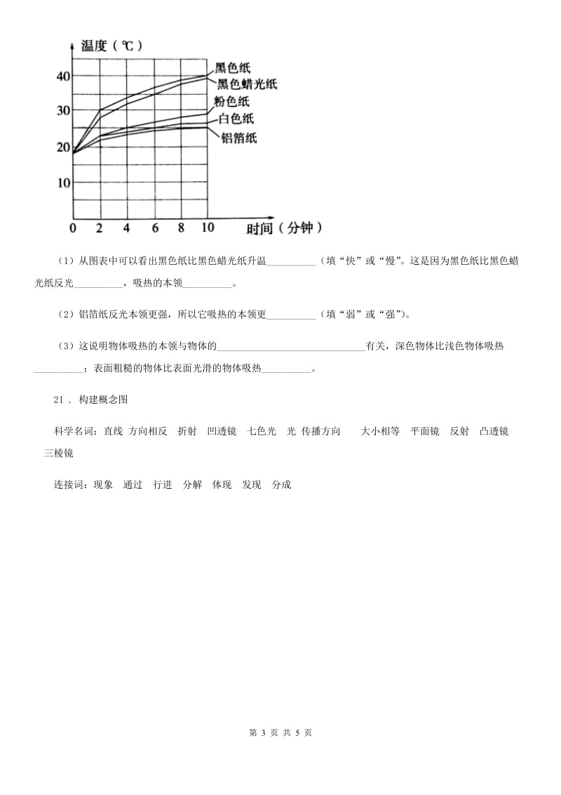 2019-2020年度苏教版科学五年级上册第二单元质量监测卷D卷_第3页