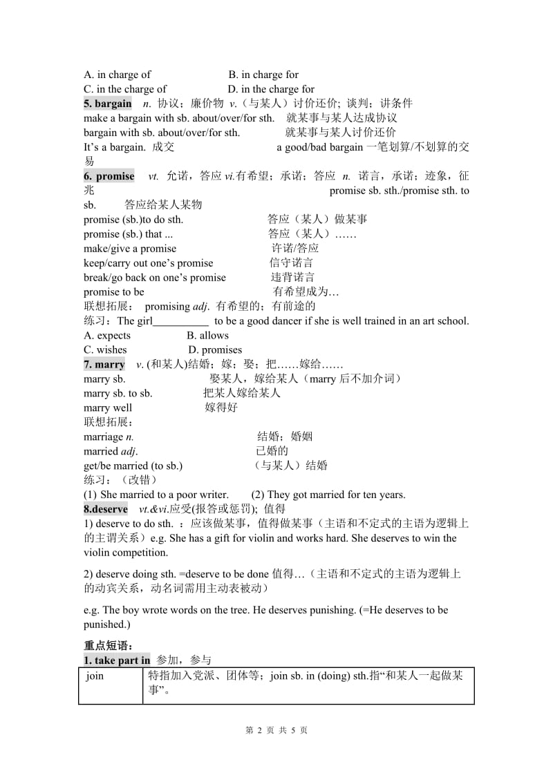 高中英语必修二Unit2知识点_第2页