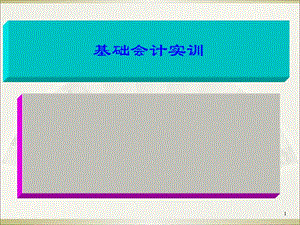 《基礎會計實訓》課件