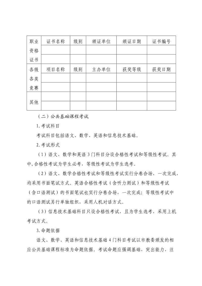 上海市中等职业学校学生学业水平评价实施办法_第2页